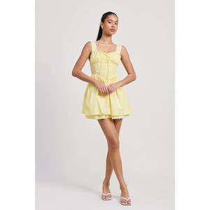 The Lacey Mini Dress | Pale Yellow